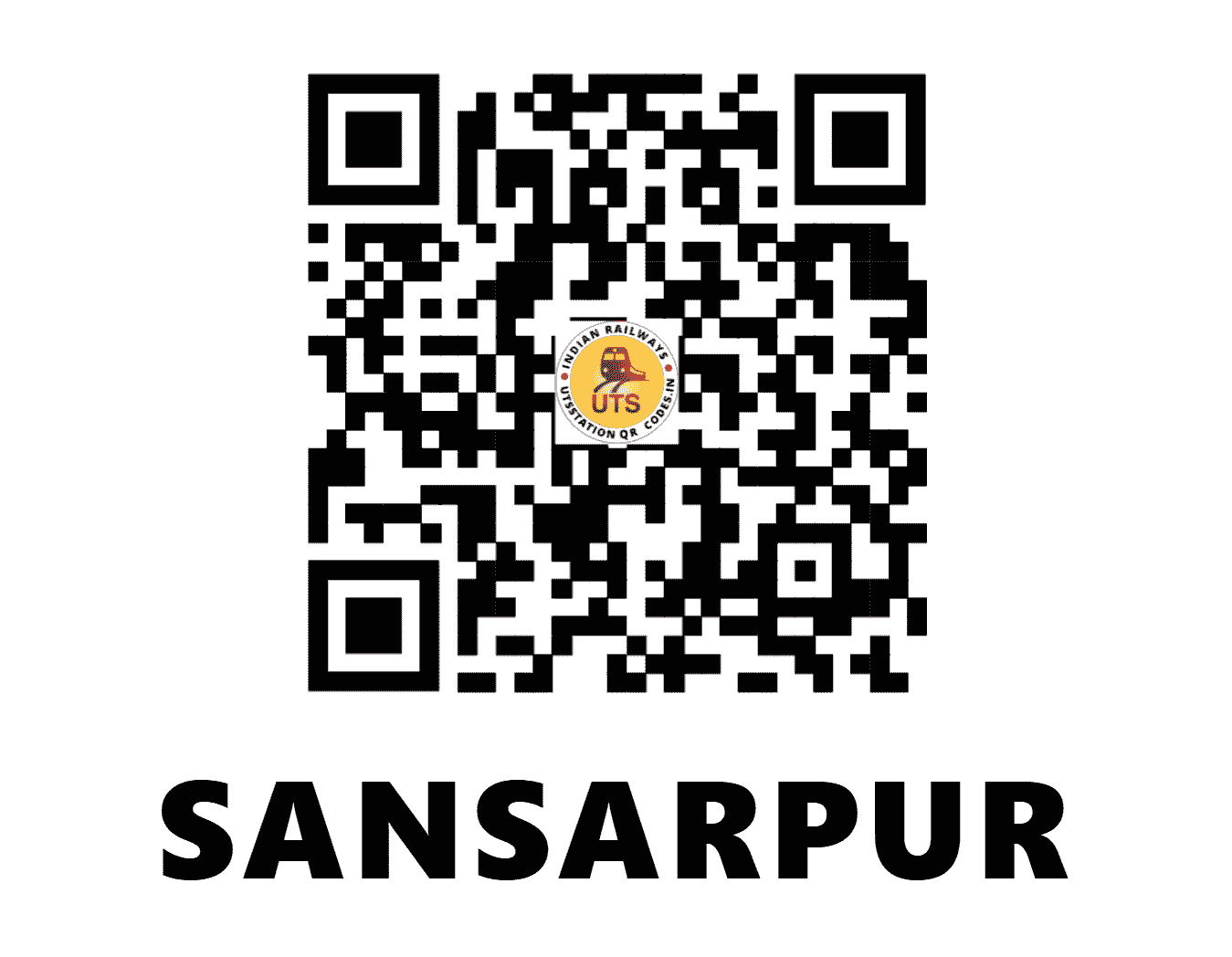 UTS QR Code for SANSARPUR - SNRR - WC (MADHYA PRADESH)